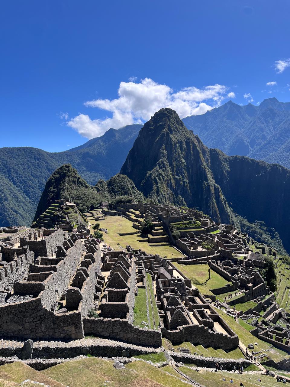 Vista aérea de Machu Picchu no Peru